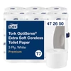 Kép 1/3 - Tork 472650 OptiServe® Extra Soft belsőmag nélküli toalettpapír, 3 rétegű fehér 18 tekercs/karton