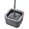 Kép 2/6 - Spin Mop forgófejes felmosószett lapos moppal (vödör + nyél + facsaró + mop)