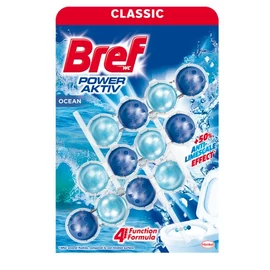 Bref Power Aktiv toalettfrissítő, Ocean, Mega Pack 3x50 g