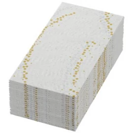 Duni 200795 Dunisoft szalvéta, GOLDEN STARDUST, fehér, 40×40, 1/8, 21X60db /karton KIFUTÓ TERMÉK!
