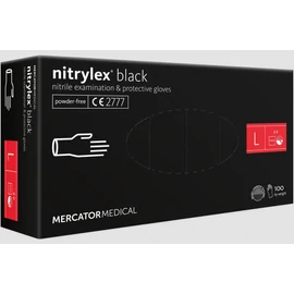 Nitrylex gumikesztyű PF Black L 100/doboz