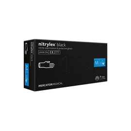 Nitrylex Black PF erős gumikesztyű fekete, M 100 db/doboz