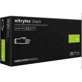 Nitrylex Black PF erős gumikesztyű fekete, S 100 db/doboz