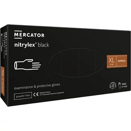 Nitrylex gumikesztyű PF Black XL 100/doboz