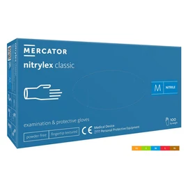 Nitrylex Basic Blue púdermentes gumikesztyű kék, M 100 db/doboz