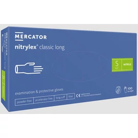 Nitrylex Basic Blue púdermentes gumikesztyű kék, S 100 db/doboz