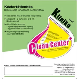 Kliniko-Sept kézfertőtlenítés kísérő matrica