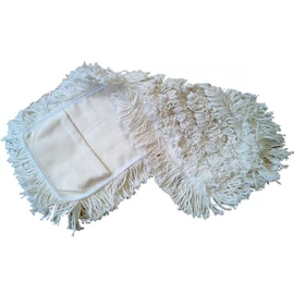 Zsebes pamut felmosómop, 40 cm, fehér