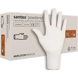 Santex púderezett latex kesztyű, XL (100 db/doboz)