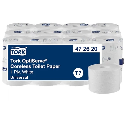 Tork 472620 OptiServe® belsőmag nélküli Mid-size toalettpapír,1 rétegű, fehér, 24 tek/karton
