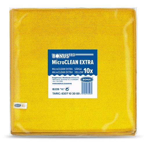 BonusPRO MicroCLEAN Extra kendő sárga 40x40cm (10db/csomag)