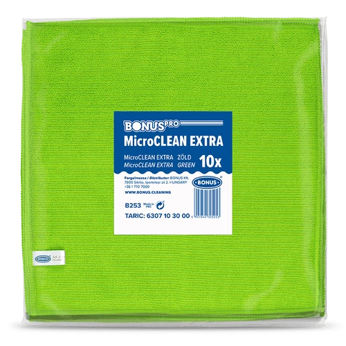 BonusPRO MicroCLEAN Extra kendő zöld 40x40cm (10db/csomag)