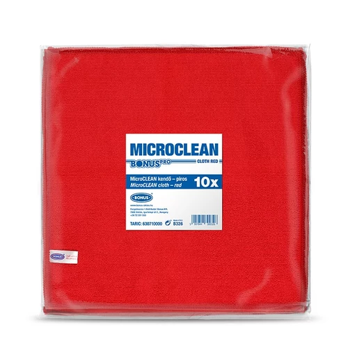  BonusPro mikroszálas kendő PIROS  32x32cm (10 db/csomag)