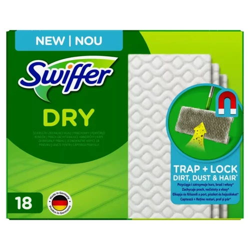 Swiffer Sweeper száraz padlótörlő kendő utántöltő 18db