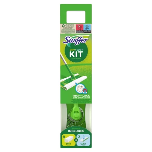 Swiffer Sweeper kezdőszett - felmosó + 8db száraz + 3db nedves kendő utántöltő