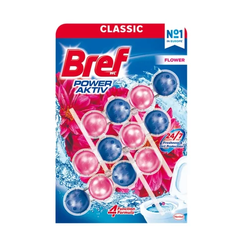 Bref Power Aktiv toalettfrissítő, Flower 3x50 g