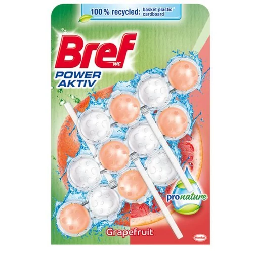 Bref Wc Power Aktiv Pro Nature Grapefruit, 3x 50 g