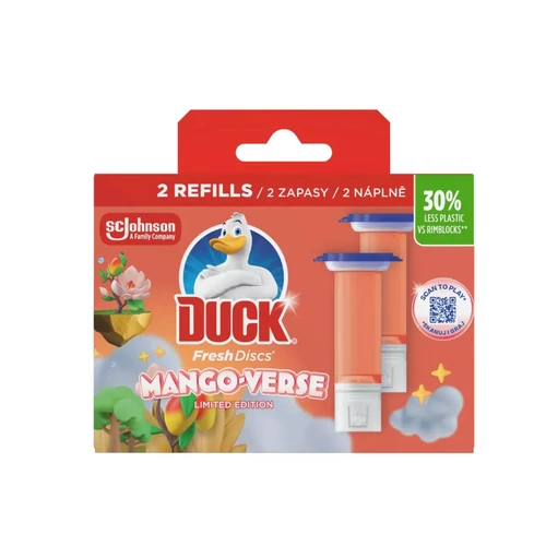 Duck Fresh Discs WC-öblítő korong utántöltő Mango-Verse utántöltő 2x36ml