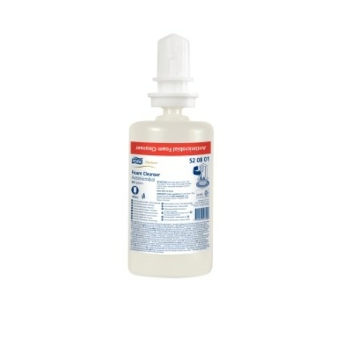 TORK 520800/520801 fertőtlenítő habszappan (biocid hatású), alkoholos illatú, áttetsző, 1 L, 2500 adag (6 flakon/karton)