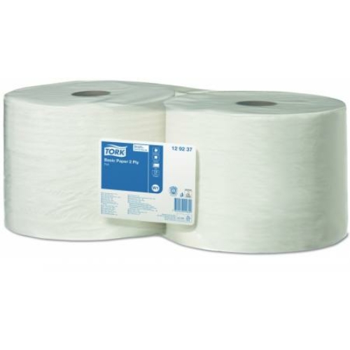 TORK 129237 általános ipari papírtörlő, 2 rétegű, 32-es, fehér (1500 lap/tekercs, 510 méter/tekercs, 2 tekercs/zsugor)