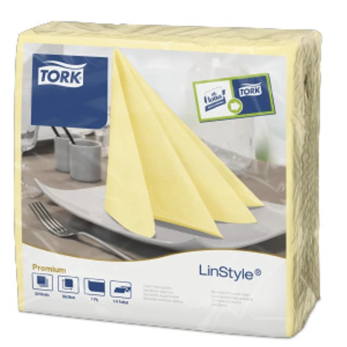 TORK 478712 LinStyle Dinner Premium szalvéta, 1 rétegű, 39x39 cm (1/4-es hajtogatással: 20x20 cm), pezsgőszínű (50 lap/csomag, 12 csomag/karton)