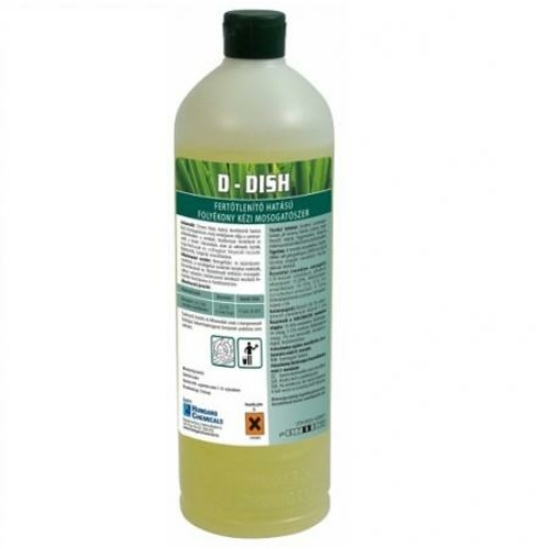 HC D-Dish fertőtlenítő hatású folyékony kézi mosogatószer koncentrátum, 1 kg