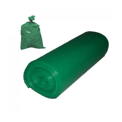 Kukazsák, 135 L, 70x110 cm, zöld (20 db/tekercs)