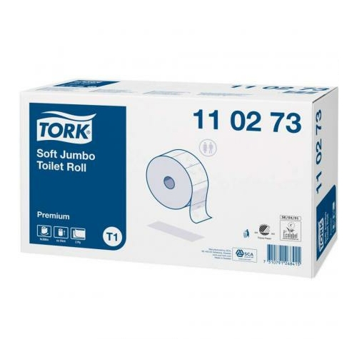 TORK 110273 Soft Jumbo Premium toalettpapír, 2 rétegű, 26-os, fehér (1800 lap/guriga, 360 méter/guriga, 6 guriga/zsugor)