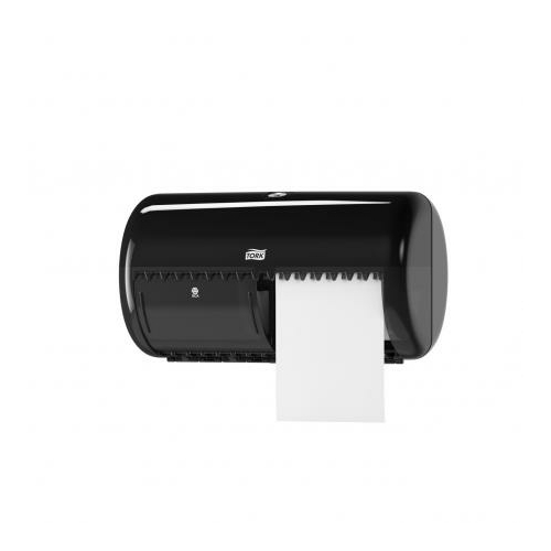 TORK 557008 Elevation duplatekercses kisgurigás toalettpapír-adagoló, műanyag, fekete