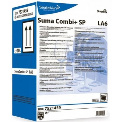 Diversey Suma Combi+ SP LA6 gépi mosogatószer öblítő adalékanyaggal, 10 L