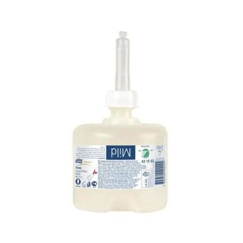 TORK 420502 Mini Mild kézkímélő folyékony szappan, friss illatú, krémszínű, 475 ml, 475 adag (8 flakon/karton)