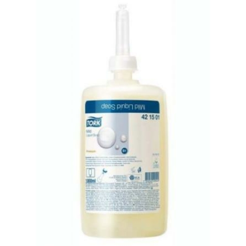 TORK 420501 Mild kézkímélő folyékony szappan, friss illatú, krémszínű, 1 L, 1000 adag (6 flakon/karton)