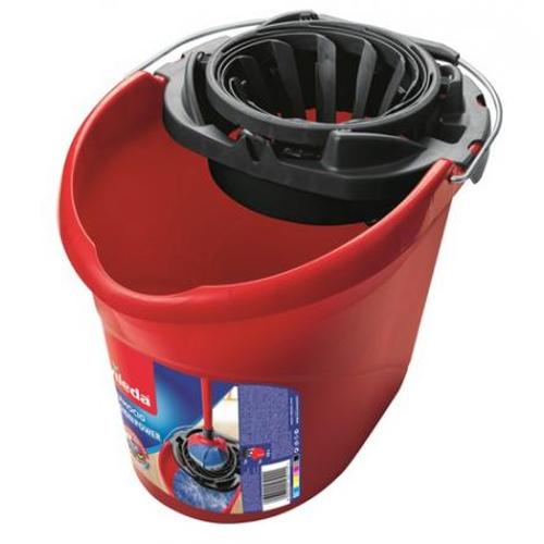 VILEDA Supermop vödör préssel, piros, 10 L