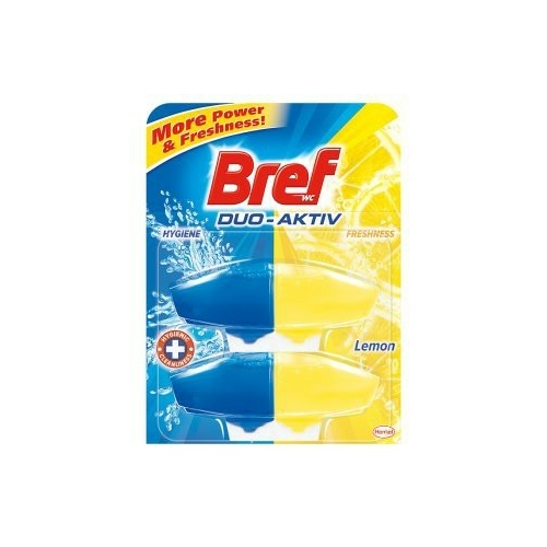 Bref Duo-Aktiv toalettfrissítő utántöltő, Lemon (citrom), 2x60 ml