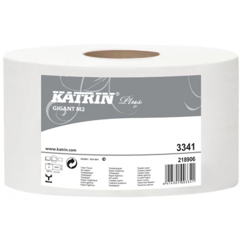 KATRIN 16365 (3341) Plus Gigant M2 toalettpapír, 2 rétegű, 23-as, hófehér (180 méter/guriga, 6 guriga/zsugor)