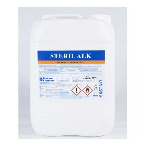 HC Steril Alk alkoholos kézfertőtlenítő szer, folyékony, 4 kg (5 literes kannában)