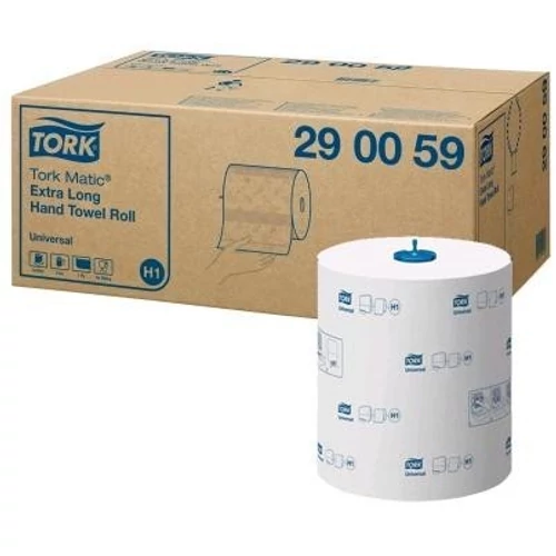 TORK 120059 Matic Universal extra hosszú tekercses kéztörlő papír, 1 rétegű, 19-es, fehér (280 méter/tekercs, 6 tekercs/karton)