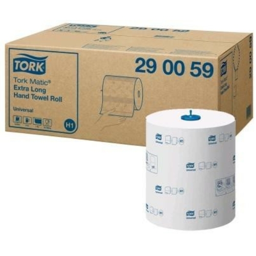 TORK 120059 Matic Universal extra hosszú tekercses kéztörlő papír, 1 rétegű, 19-es, fehér (280 méter/tekercs, 6 tekercs/karton)