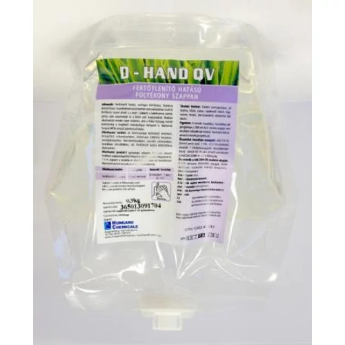 HC D-Hand QV fertőtlenítő hatású folyékony szappan, adagolóba való kiszerelés, 1 kg