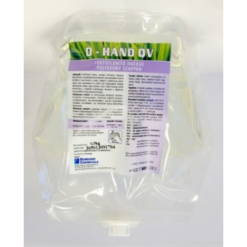 HC D-Hand QV fertőtlenítő hatású folyékony szappan, adagolóba való kiszerelés, 1 kg