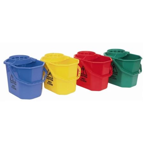 Felmosóvödör csavaróval, 12 L, sárga