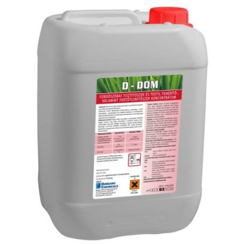 HC D-Dom fürdőszobai tisztítószer, textilfehérítő és fertőtlenítőszer koncentrátum, 20 kg