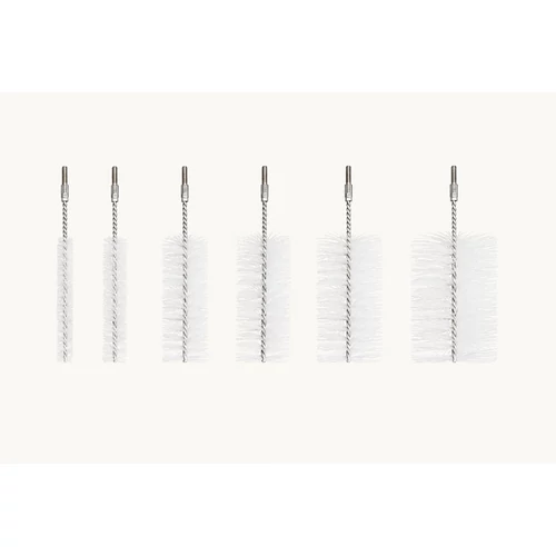KOBRA csőtisztító kefe, PBT sörtével, rozsdamentes acél sodronyszárral, 40x100mm,  FEHÉR