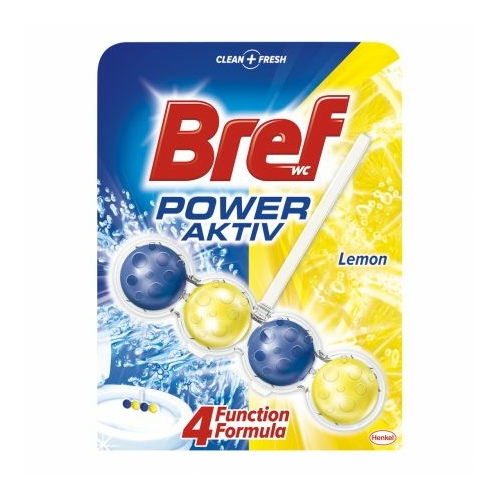 Bref Power Aktiv toalettfrissítő, Lemon (citrom), 50 g