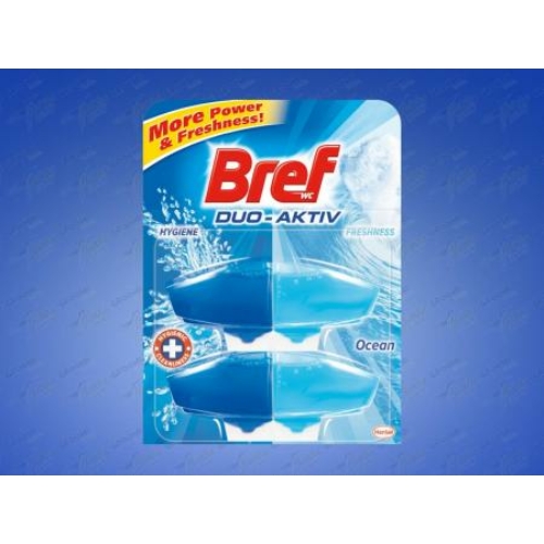 Bref Duo-Aktiv toalettfrissítő utántöltő, Ocean, 2x60 ml