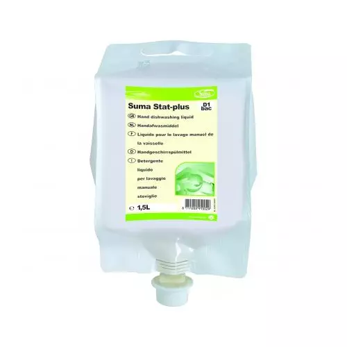 Diversey Suma Stat-Plus D1 Bac fertőtlenítő hatású kézi mosogatószer koncentrátum, 1,5 L