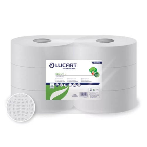 Lucart Eco 23J WC papír 23cm átm. - 2 rétegű, fehér, 165m