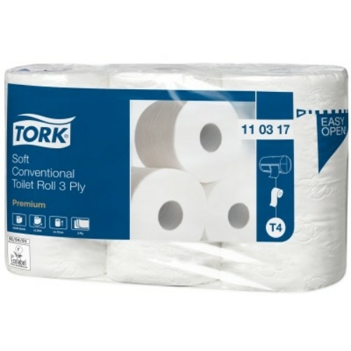 TORK 110317 Soft Premium toalettpapír, 3 rétegű, 12-es, fehér (248 lap/guriga, 34,7 méter/guriga, 6 guriga/zsugor)