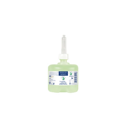 TORK 420652 Luxury Hair &amp; Body Mini folyékony szappan hajra és testre, friss citromfű illatú, világoszöld, 475 ml, 475 adag (8 flakon/karton)