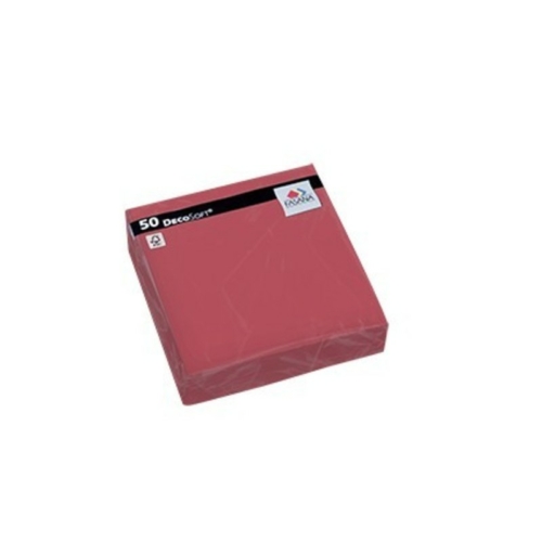 Fasana 99017 DecoSoft éttermi szalvéta, 2 rétegű, 40x40 cm, 1/4 hajtás, bordó (50 lap/csomag, 12 csomag/karton)